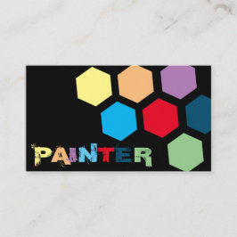 Elegantens regnbåge färg hexagonala former visitkort