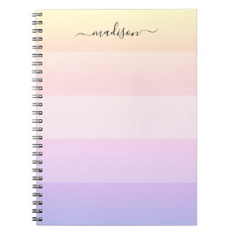 Elegantens regnbåge strimlat namn anteckningsblock