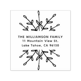 Elegantens returadressetikett med Grenar Självfärgande Stämpel