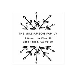 Elegantens returadressetikett med Grenar Stämpel