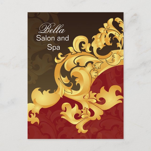 elegantens röda, blomstrande Tack-kort Vykort (Framsida)