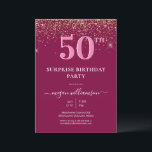 Elegantens Roligt Rosa Guld Glitter 50:e Födelseda Inbjudningar<br><div class="desc">Elegant Roligt Rosa Guld Glitter 50:e Födelsedagsfesten Den här eleganten har en rosa bakgrund,  guld glitter och anpassningsbar skriptbokstäver. Vilket vackert sätt att inbjudan era gäster till detta speciella tillfälle.</div>