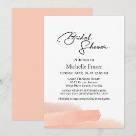 Elegantens romantiska Möhippa för enkel rosa Inbjudningar