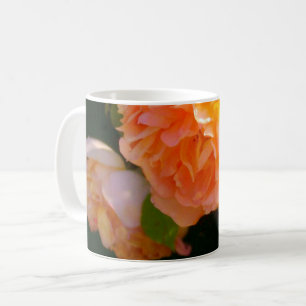 Elegantens romantiska Peach Ro gult orange-blomma Kaffemugg
