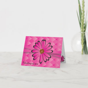 Elegantens Rosa Blankdesign Tack Kort
