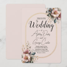 Elegantens rosa, blått och grädde blommigt bröllop