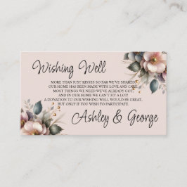 Elegantens rosa, blått och grädde blommigt bröllop tilläggskort