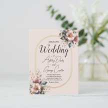 Elegantens rosa, blått och grädde blommigt bröllop