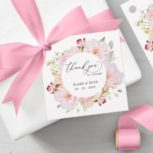 Elegantens Rosa,  Blommigten och Ro Guldet Bröllop Gåvor Etiketter