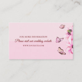 Elegantens rosa-fjärilar. Information om blommigt  Tilläggskort