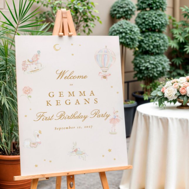 elegantens rosa-flickans sagda födelsedagsfest väl poster (Skapare uppladdad)