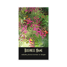 Elegantens Rosa, Grönt, Cream, Black Affärskort