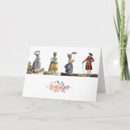 Elegantens Rosa, Gult Fransk Mode Reaktionsduk Tack Kort