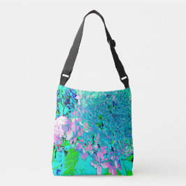 Elegantens Rosa och Blue Limelight Hydrangea Axelväska