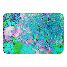 Elegantens Rosa och Blue Limelight Hydrangea Badrumsmatta