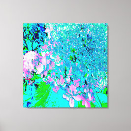 Elegantens Rosa och Blue Limelight Hydrangea Canvastryck