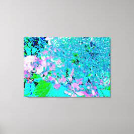 Elegantens Rosa och Blue Limelight Hydrangea Canvastryck