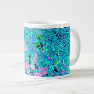 Elegantens Rosa och Blue Limelight Hydrangea Jumbo Mugg