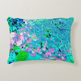 Elegantens Rosa och Blue Limelight Hydrangea Prydnadskudde