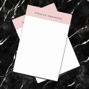 Elegantens Rosa och cyan-Blue Modern Namn Post-it Block