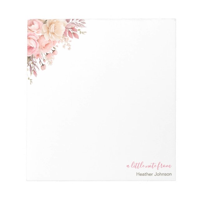 Elegantens Rosa och Elfenbenskustens Anpassningsba Anteckningsblock (Framsida)