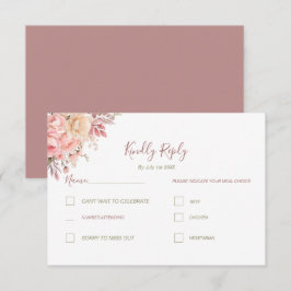 Elegantens Rosa och Elfenbenskustens Vår bröllop OSA Kort