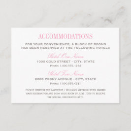 Elegantens Rosa och Grått Bröllop-bostäder Tilläggskort