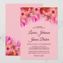 Elegantens Rosa och Gultens Blommigt Bröllop