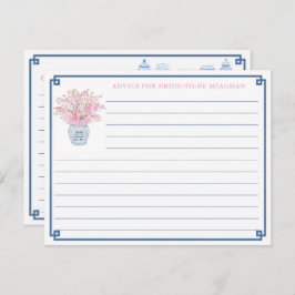 Elegantens Rosa och marinblått råd för brickkort Inbjudningar