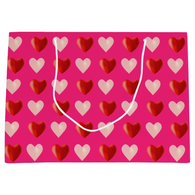 Elegantens Rosa och Röda hjärtan på Magentans Rosa (Framsidan)