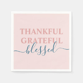 Elegantens  rosa tacksamt välsignad pappersservett
