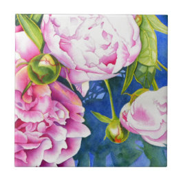 Elegantens rosa, vit klassisk blommigt med vattenf kakelplatta