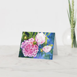 Elegantens rosa, vit klassisk blommigt med vattenf kort