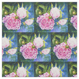 Elegantens rosa, vit klassisk blommigt med vattenf tyg