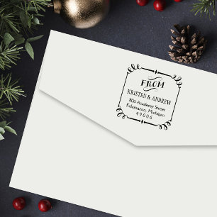 Elegantens Rulla ramad från Returadress Självfärgande Stämpel