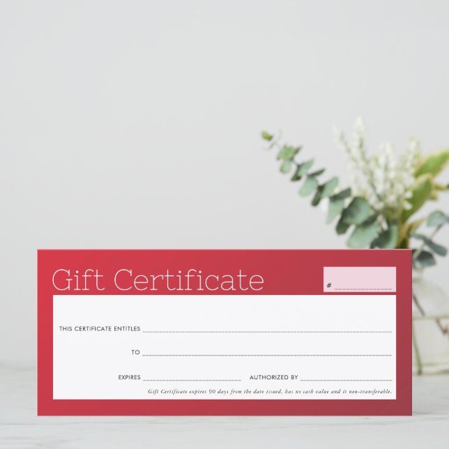 ELEGANTENS skönhetssalong, röd burgundi ombre (Stående Fram)