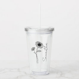 Elegantens skript Aster September Birtud Namn Take Away Mugg