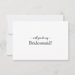 Elegantens skript blir mitt Bridesmaid-kort Tack Kort