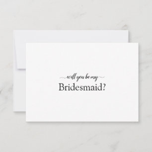 Elegantens skript blir mitt Bridesmaid-kort Tack Kort