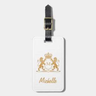 Elegantens skript Monogram Anpassningsbar Luxury w Bagagebricka