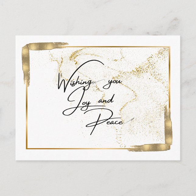 Elegantens skript som önskar dig lycka och fred helg vykort (Framsida)