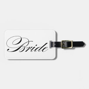 Elegantens skriptteckensnitt Bride bagagetapp smek Bagagebricka