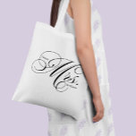 Elegantens skripttypografi "Future Mrs." Tygkasse<br><div class="desc">Snyggt och chic personlig brudens sida design.</div>