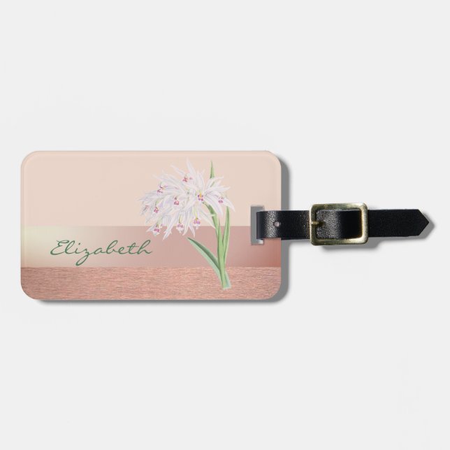 Elegantens Snyggt, Chic,Flower Bagagebricka (Horisontell Framsida)