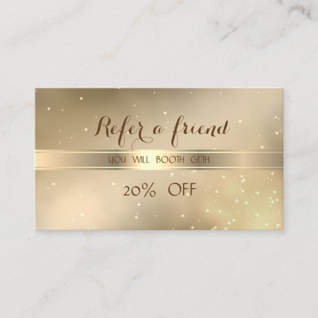 Elegantens Snyggt,Modern,Shiny-referenskort Rabattkort (Framsida)