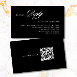 Elegantens Snyggt Sofistikerad QR-kod i baksidan Tilläggskort