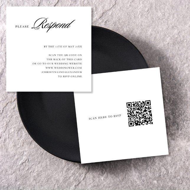 Elegantens Snyggt Sofistikerad QR-kod i baksidan Tilläggskort (Skapare uppladdad)