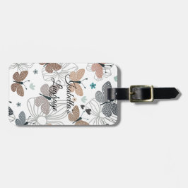 Elegantens Snyggt Vackra Butterflies-Personlig Bagagebricka