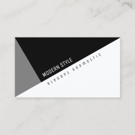 elegantens svarta geometriska moderna stil visitkort