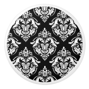 Elegantens svarta och vita geometriska dammar möns knopp